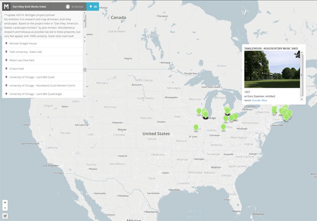 Dan Kiley Built Works Index