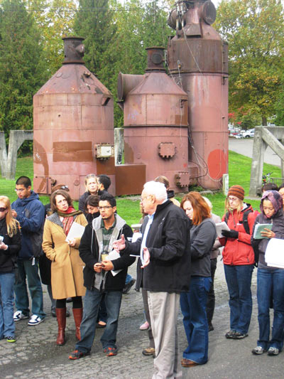 Students at Gasworks Park