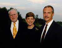 Jim, Barbara Carr and Kris Jarantoski, at the dedication of Evening Island and the Gardens of the Great Basin, September 19, 2002