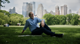 Laurie Olin sitting in Central Park