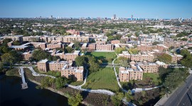 Aerial view of the neighborhood