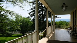 View from the front porch to the surround Catskill Mountains