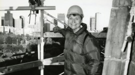 Carol Johnson on a job site