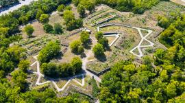 Aerial view of Fort Negley.