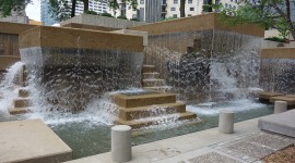 The rehabilitated fountains of Peavey Plaza, Minneapolis, MN