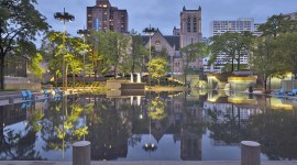 The rehabilitated Peavey Plaza, Minneapolis, MN