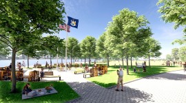 Rockefeller Park Essential Workers Monument renderings, New York City, NY