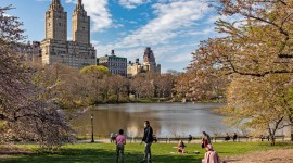 Central Park on Easter Sunday 2020 with People Observing Social Distancing