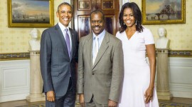 President Obama, Everett Fly, and Michelle Obama in 2015