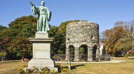 Touro Park and Stone Mill, Newport, RI