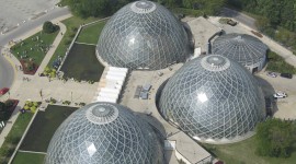 Aerial of the Mitchell Park Domes