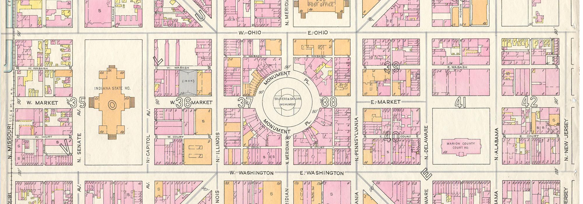 Indianapolis Sanborn Map, 1915