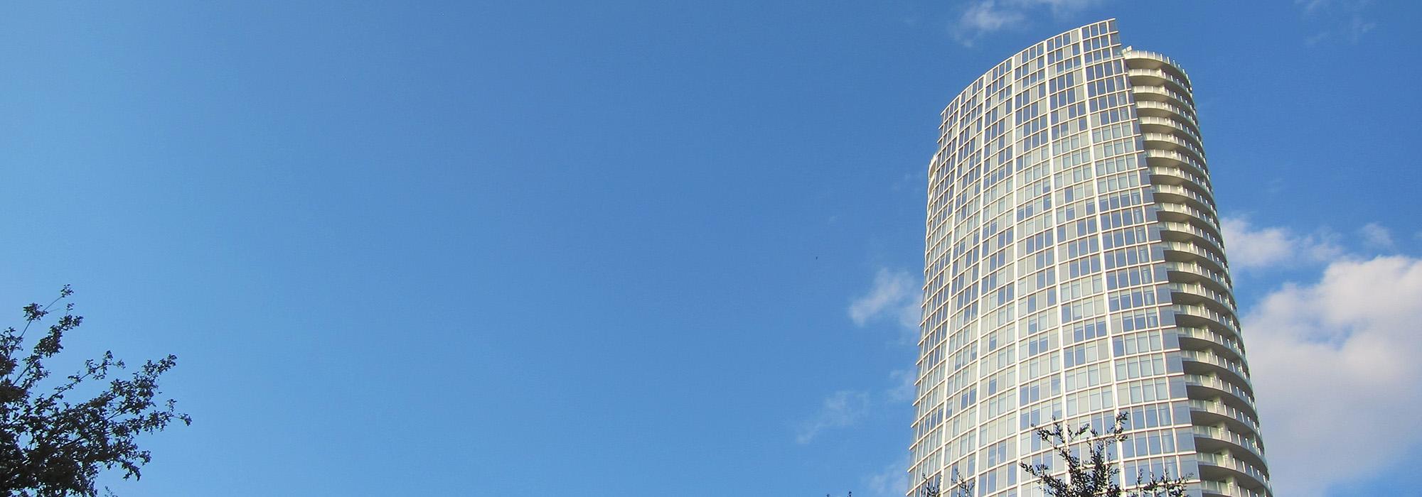 Museum Tower which has damaged the Nasher Sculpture Garden, Dallas, TX