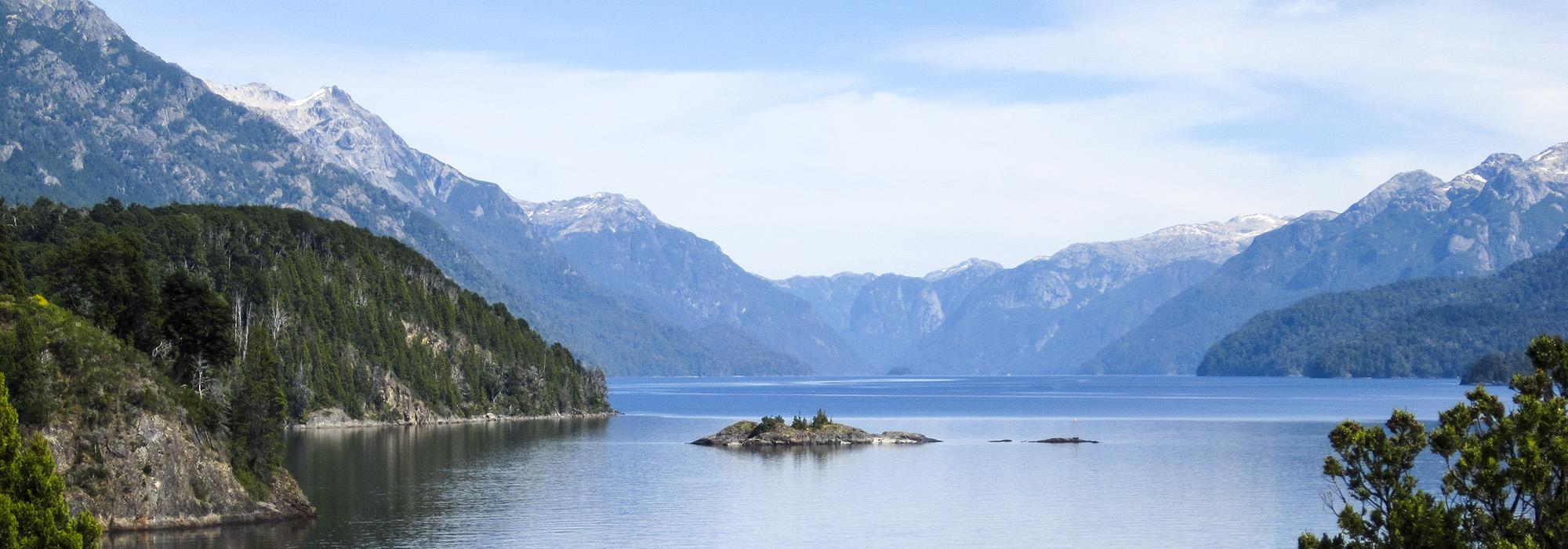 The Lake District of Patagonia, Argentina shares a border with Chile. It is the foothills of the Andes-located within the Nahuel Huapi National Park. 
