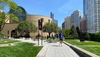 Path through plaza