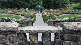 The Peggy Rockefeller Rose Garden at the New York Botanical Garden, designed by Farrand in 1915.