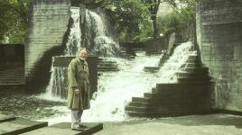 Lawrence Halprin at Lovejoy Plaza in Portland, from The Cultural Landscape Foundation archive courtesy of the Office of Lawrence Halprin