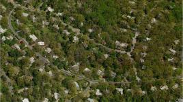 Aerial view of Hollin Hills, Alexandria, VA