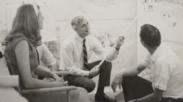 Lewis Clarke with students, c1965