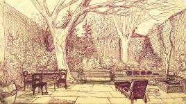 Sketch of Wagman Garden by Harriet Pattison