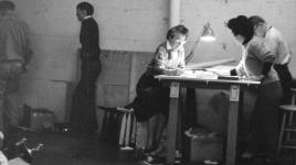 Jean Walton (center) in Halprin's office