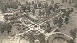 Plan of Rose Gardens in Trinity Park, Fort Worth, TX by Hare & Hare