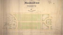 1854 Map of Moss Park Estate, Toronto, ON