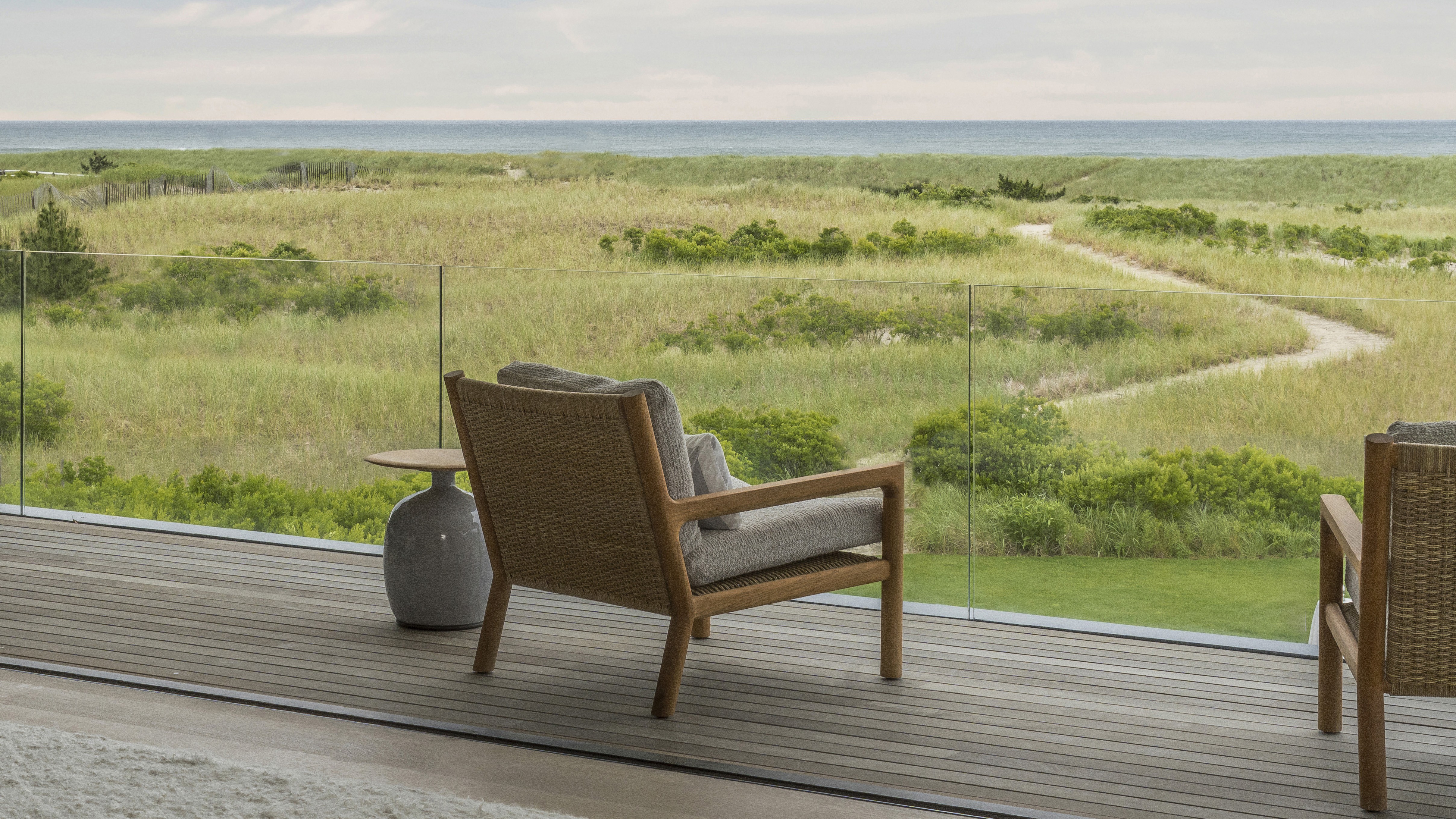 Chairs overlooking a meadow