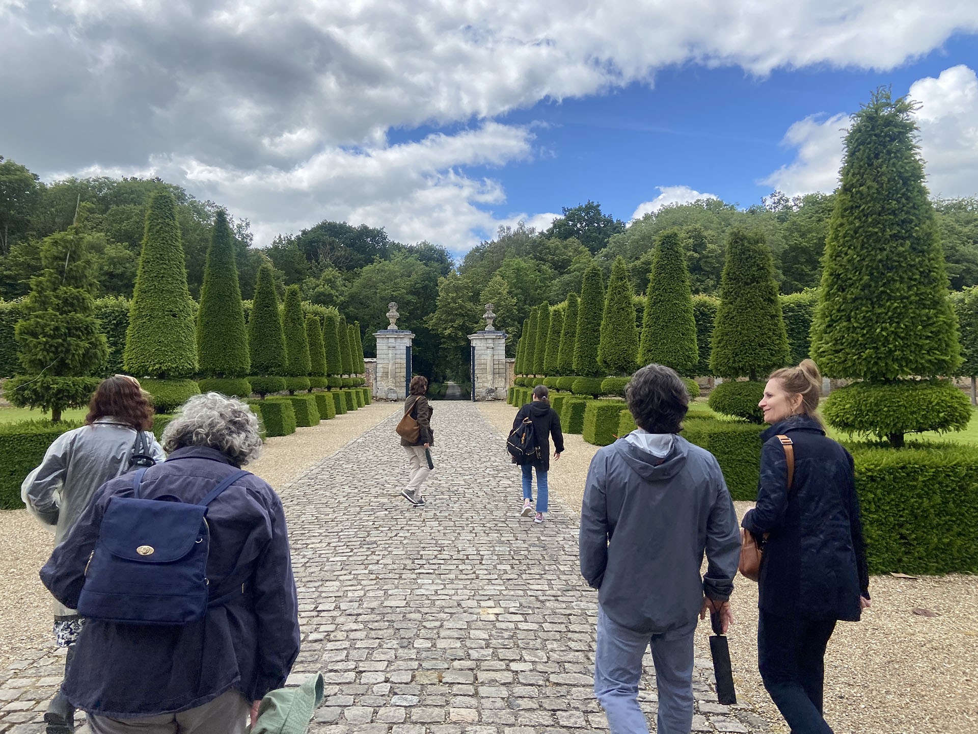 People walking at Chateau Bataille