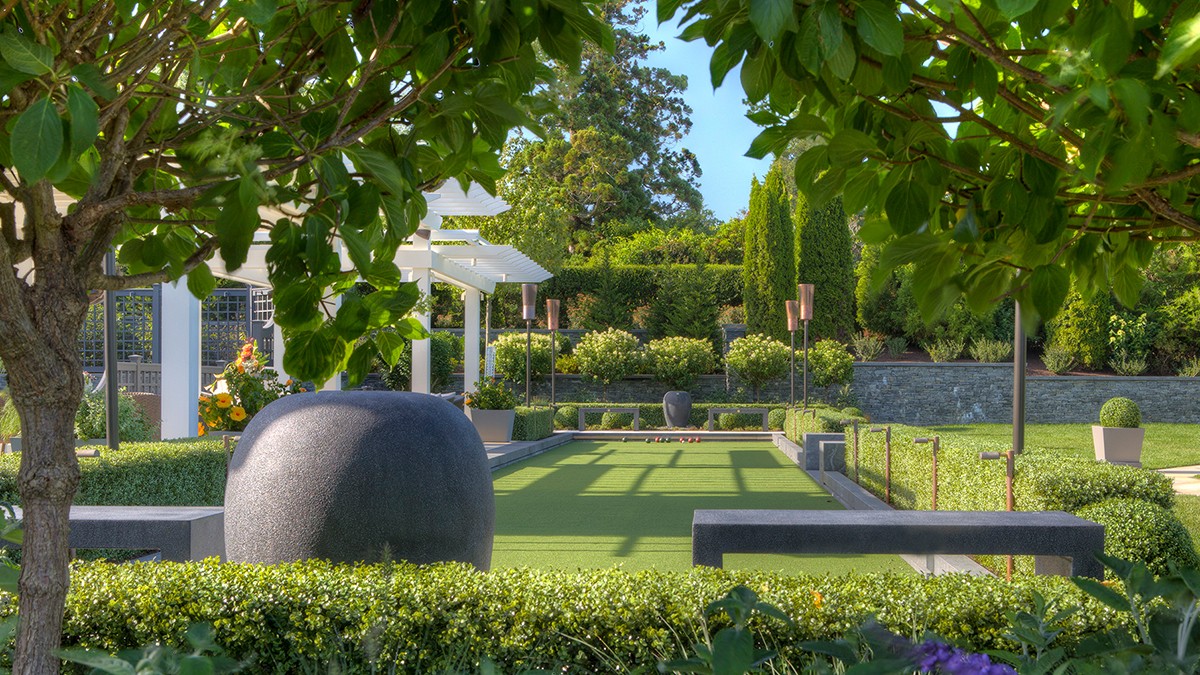 Bocce court at Bridge View mansion, Jamestown, RI