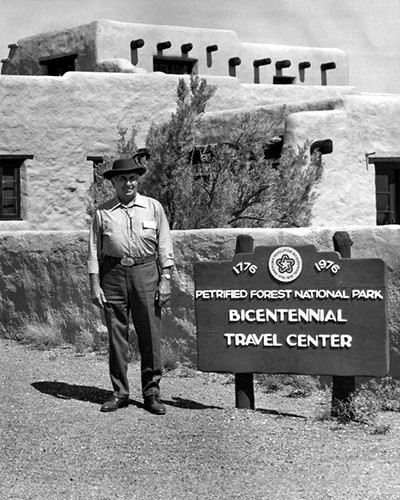 The Painted Desert Inn was reopened in 1976 as the Bicentennial Travel Center