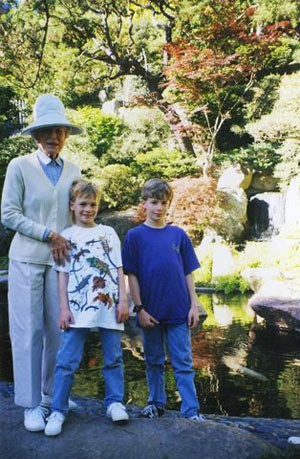 Carter-Hannah_Feature_02_CourtesyAlexCaldwell.jpg Alex Caldwell next to his grandmother, Hannah Carter, in the garden that bears her name - Photo courtesy Alex Caldwell