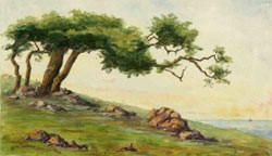 Cornell-torrey-pines_ucla.jpg Cornell watercolor of Torrey Pines State Preserve