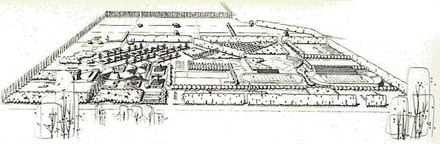Eckbo-sketch.gif Orange Coast College, California, Landscape Architecture, 1951