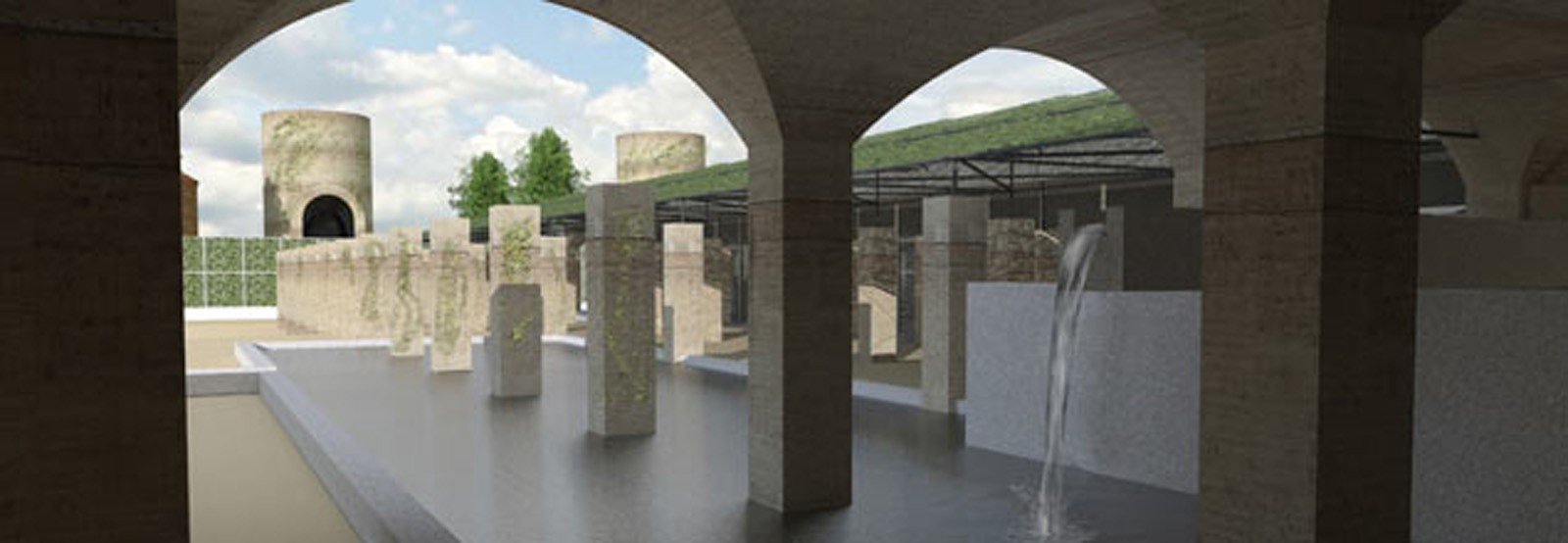 View of Proposed Fountain, Collage City Studio's plan for McMillan Park