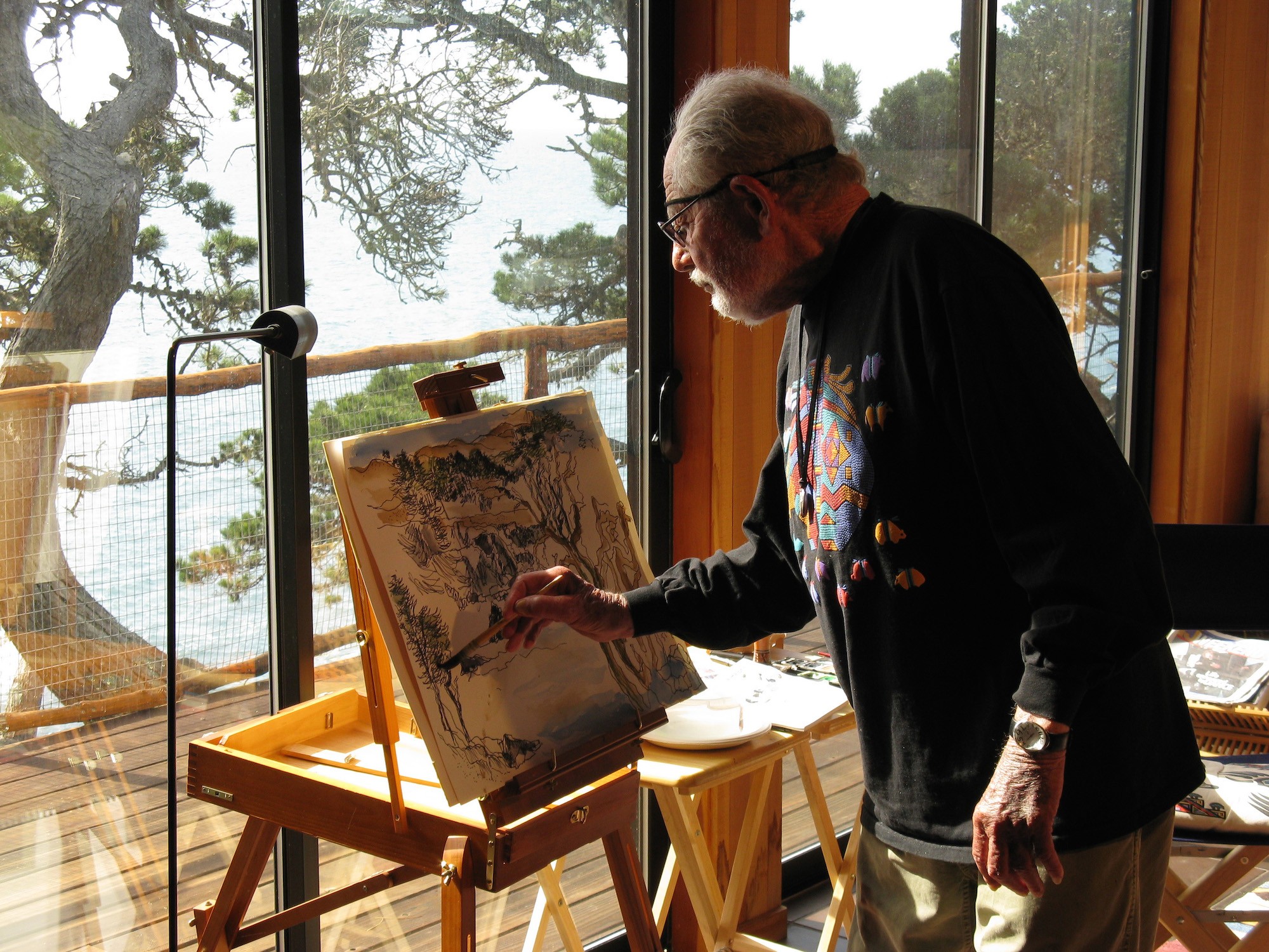 Lawrence Halprin at home, Sea Ranch, CA, 2008.