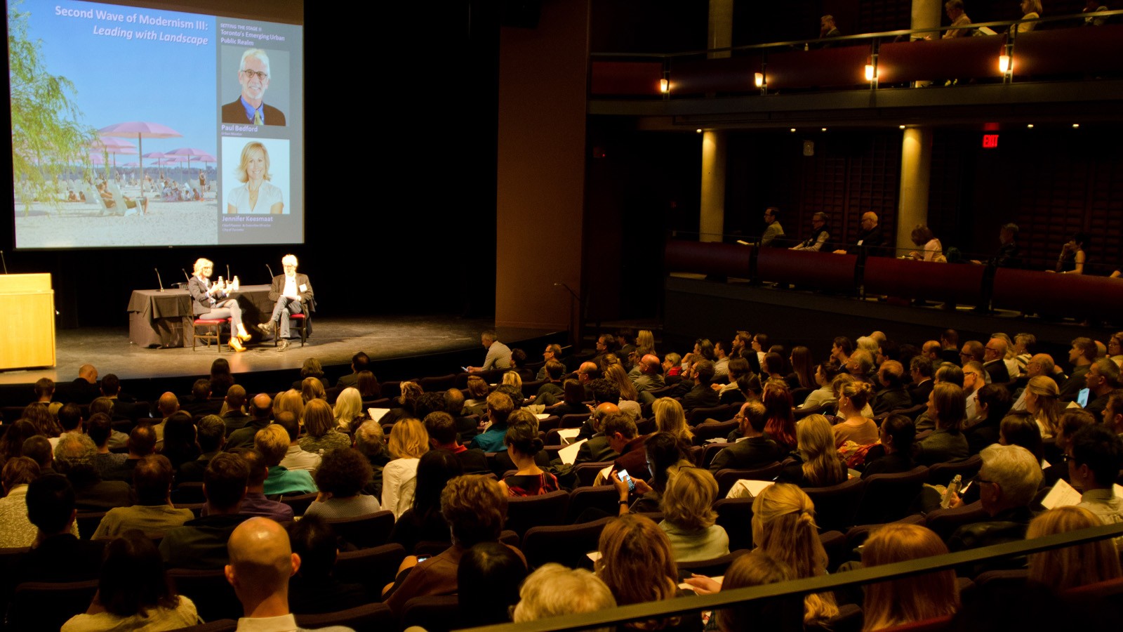 Leading-with-Landscape_feature_MatthewTraucht_2015_02.jpg Jennifer Keesmaat and Paul Bedford, Isabel Bader Theatre