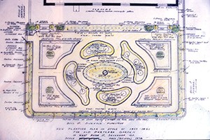 Garden plan for residence in Savannah, GA.