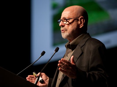 Peter Walker lecturing about the National September 11 Memorial