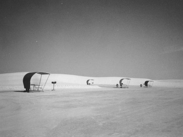 Picnic table shelters, White Sands National Monument, NM