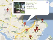 PortlandMap.jpg What's Out There map of central Portland sites, including Boulevard Park, one of Carl Rust Parker's many designs in the area.