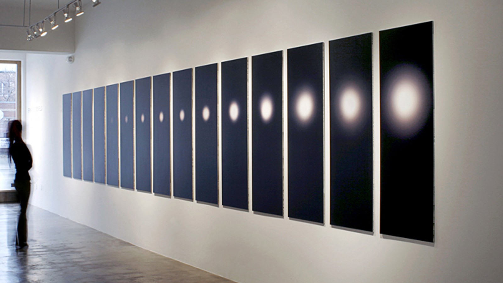 Light Recording: Greatest Lunar Apogee/Perigee of 2004. Installation view: RULE Gallery, Denver, CO, solo exhibition, 2006 - Photo courtesy Erika Blumenfeld