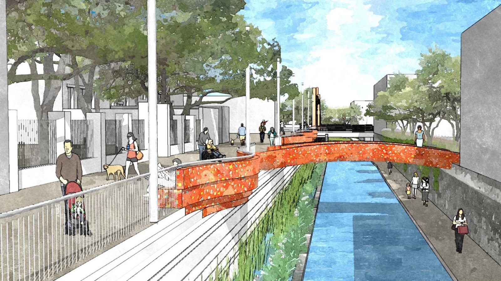 SanPedroCreek_Feature_02_CourtesySanAntonioRiverAuthority.jpg San Pedro Creek adjacent to the Spanish Governor’s Palace (proposed) - Rendering courtesy the San Antonio River Authority