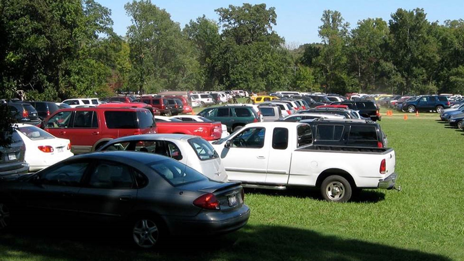 View of parked cars on the greensward - Photo by Lissa Thompson, 2016