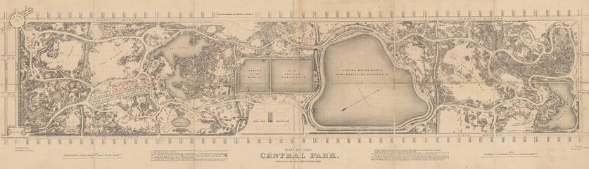 Map of Central Park, New York City, NY
