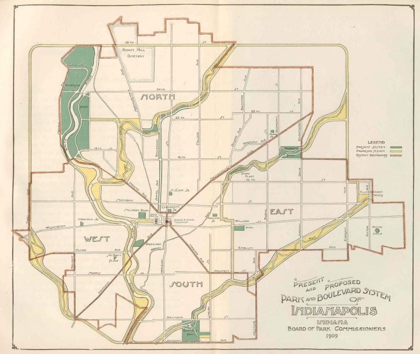 Present and Proposed Park and Boulevard System of Indianapolis