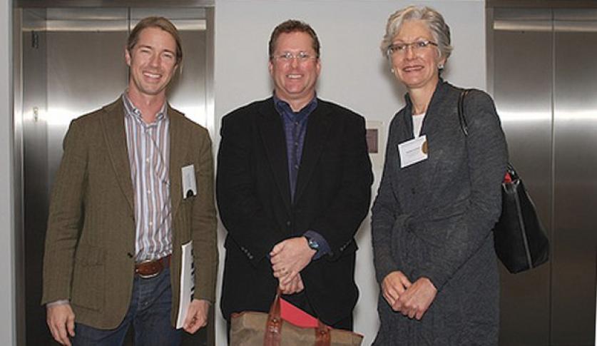 Peter Schaudt, FASLA, FAAR, and fellow speakers Thomas Woltz, FASLA, and Andrea Cochran, FASLA, at Second Wave in Chicago (2008)