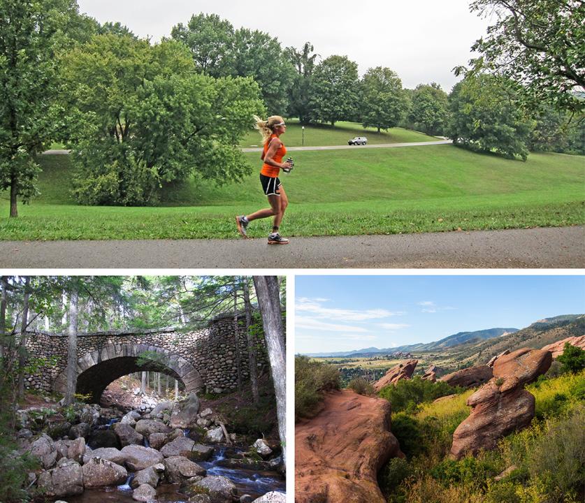 Cherokee Park, Louisville, KY (top), Acadia National Park, Mt. Desert, ME (bottom left), Denver Mountain Parks System, Denver, CO (bottom right)