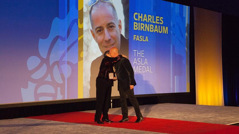 Charles A. Birnbaum receiving the ASLA Medal