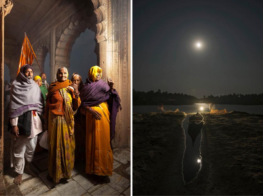 (left) Pilgrim Family, 2011; (right) Full Moon in the Backwaters, 2013